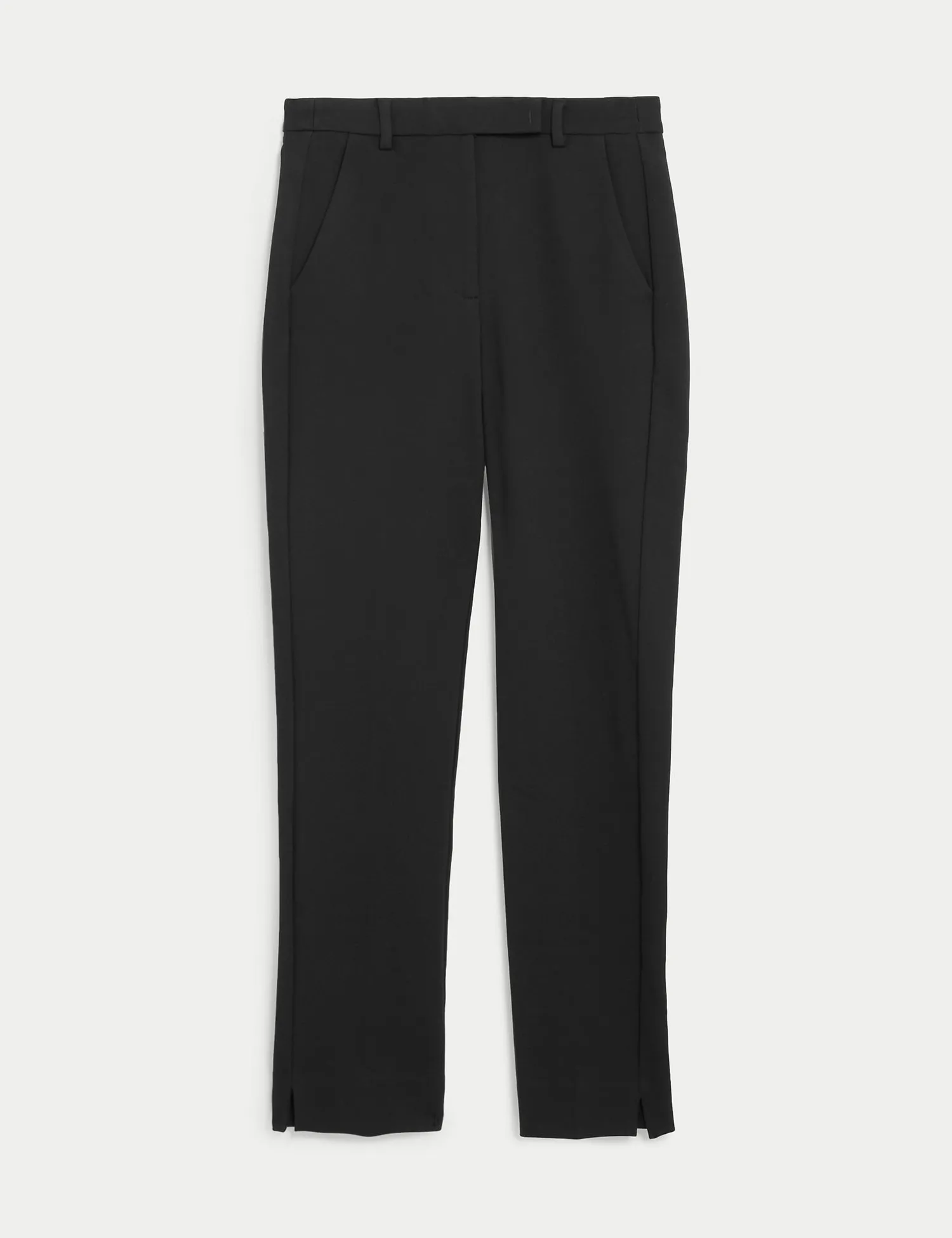 Generic Black Womens Jersey Slim Fit Ankle Grazer Trousers