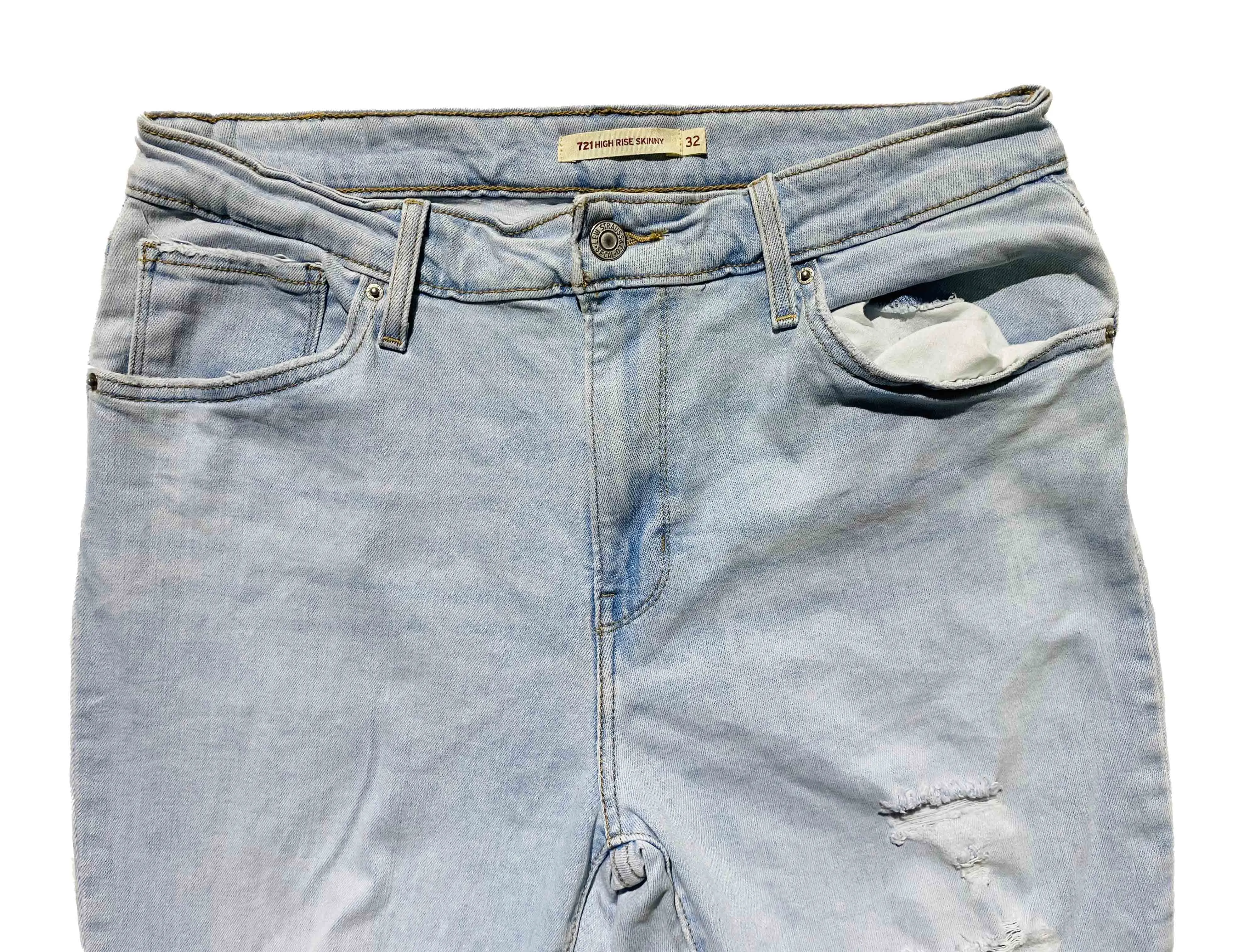 Levis 721 High Rise Skinny Jean Blue - image 2
