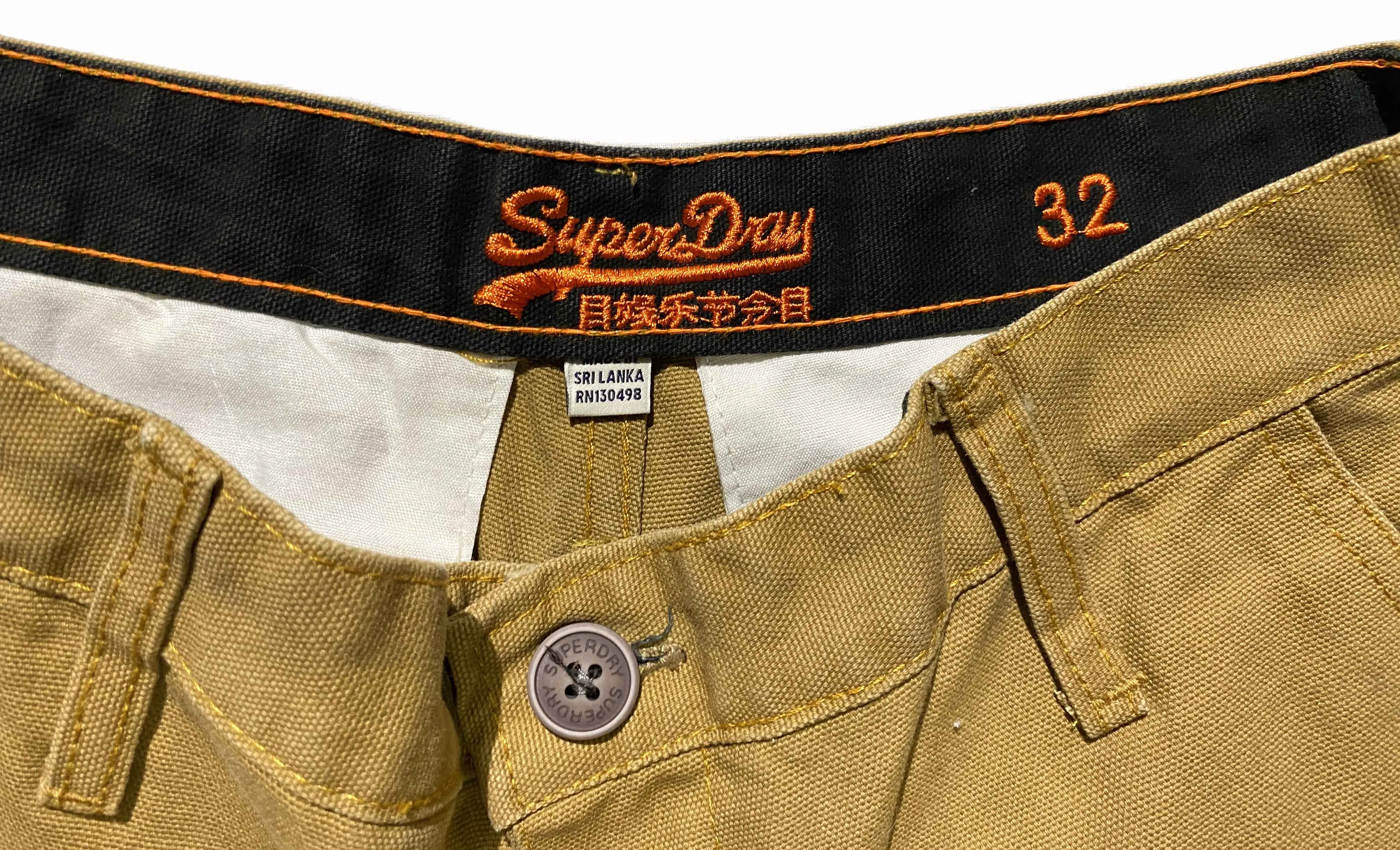 Superdry Mens Short Brown Waist:32 - image 3