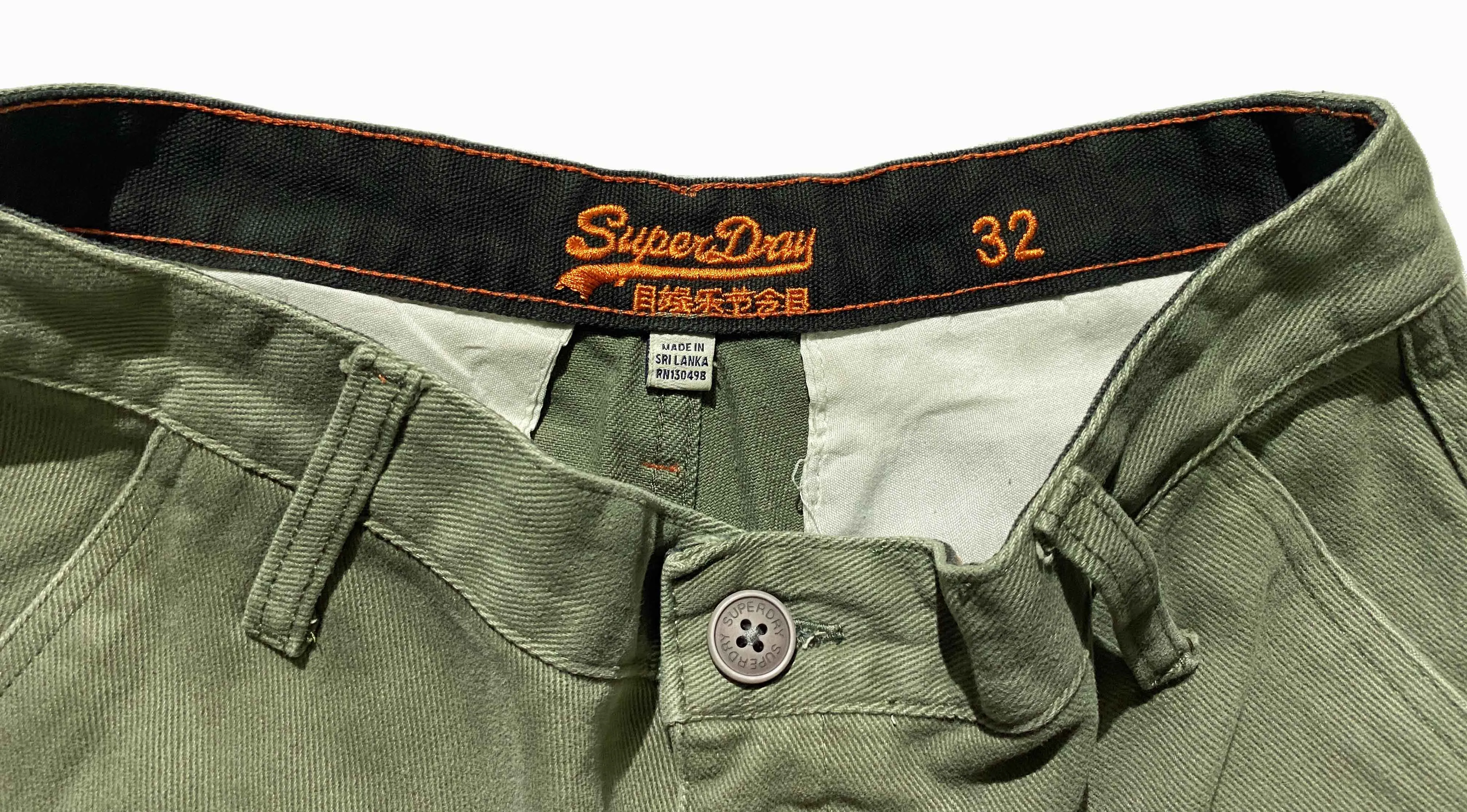 Superdry Mens Short Green Waist:32 Branded - image 2