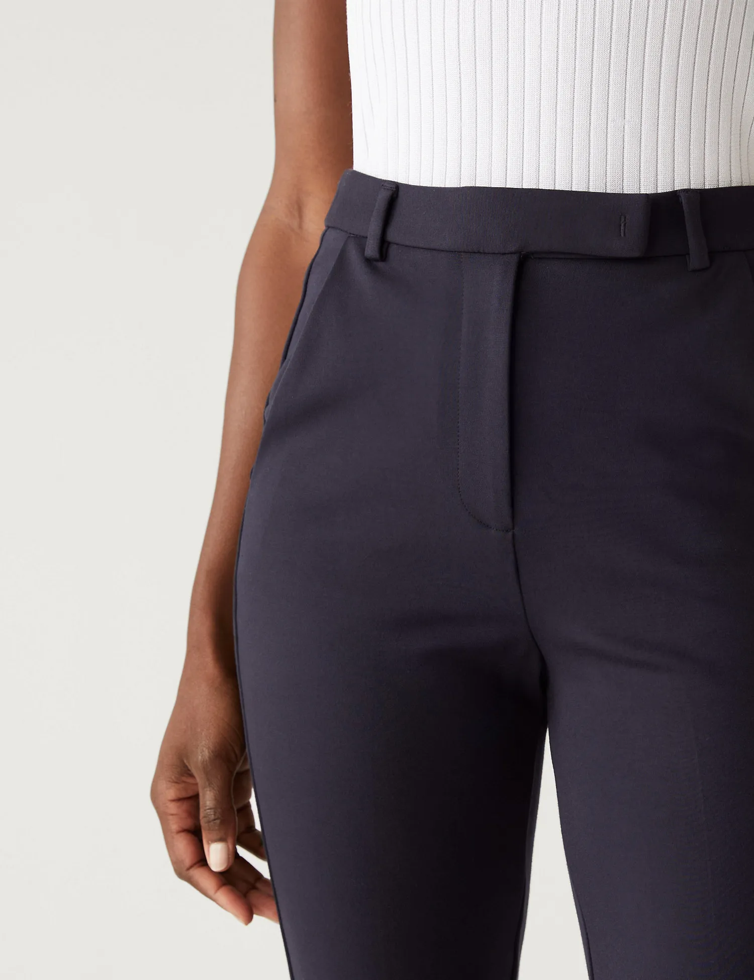 Generic Womens Slim Fit Ankle Grazer Office Trousers