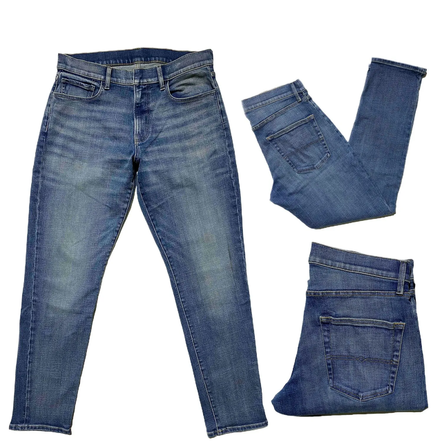 Generic Mens Blue Stretch Denim Jeans