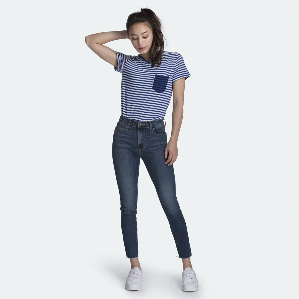 Generic Dark Blue Womens Skinny Denim Big Size - image 4