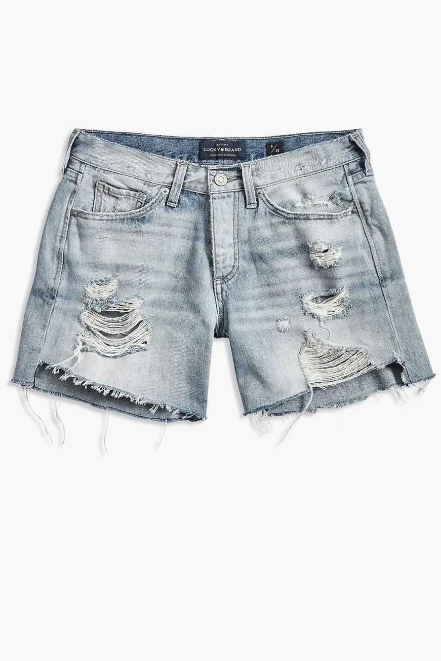 Lucky Brand The Boyfriend Short Blue Waist:36