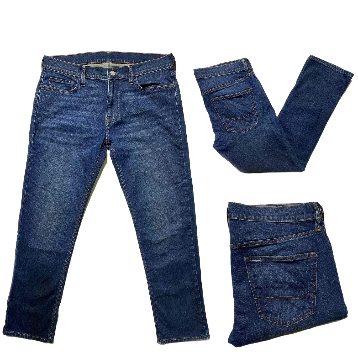 Branded Mens Denim Jeans Hardness Fabric