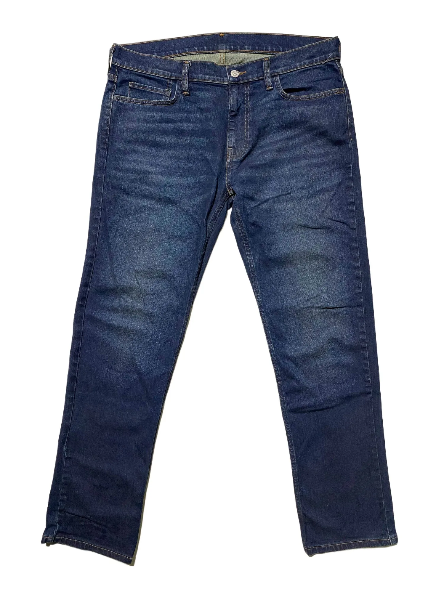 Branded Mens Blue Stretch Denim Jeans Low Waist - image 2