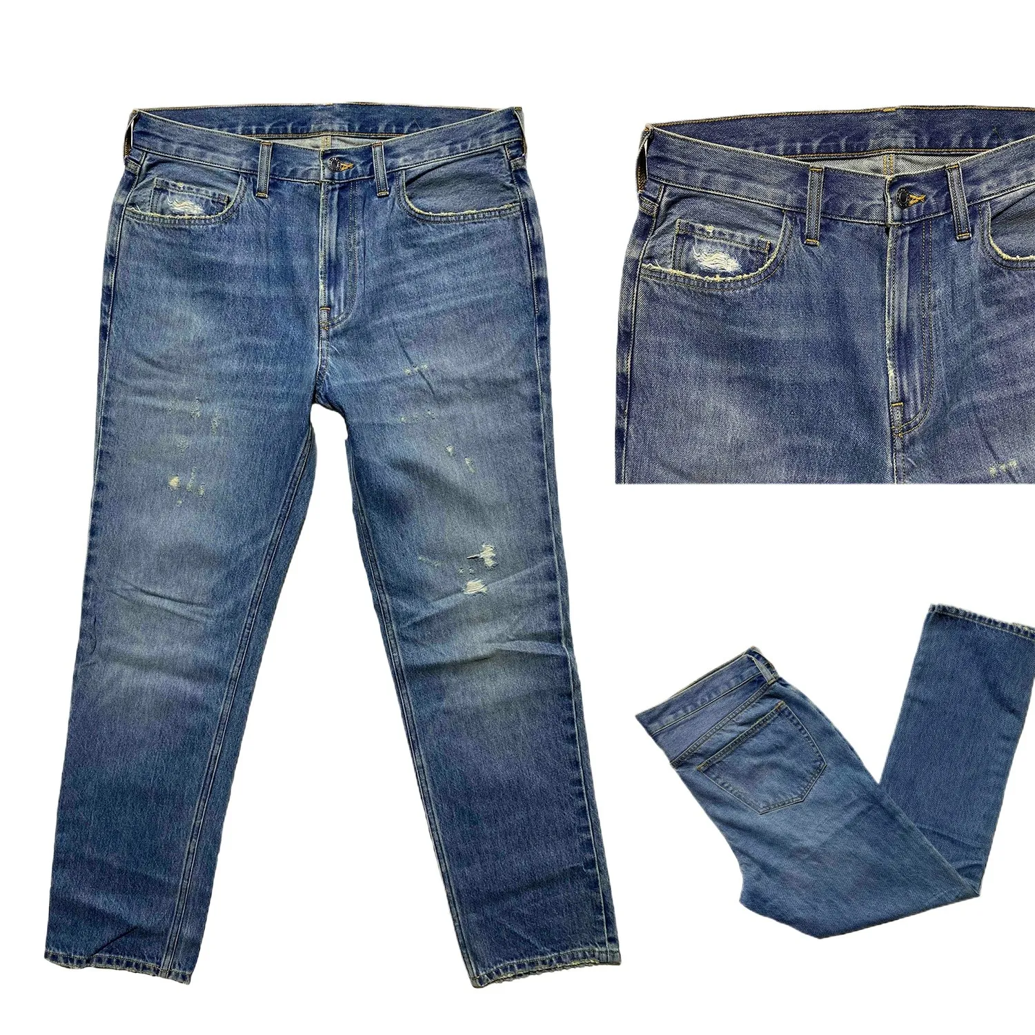 Generic Patch Denim Jeans Blue Waist:36 - image 1