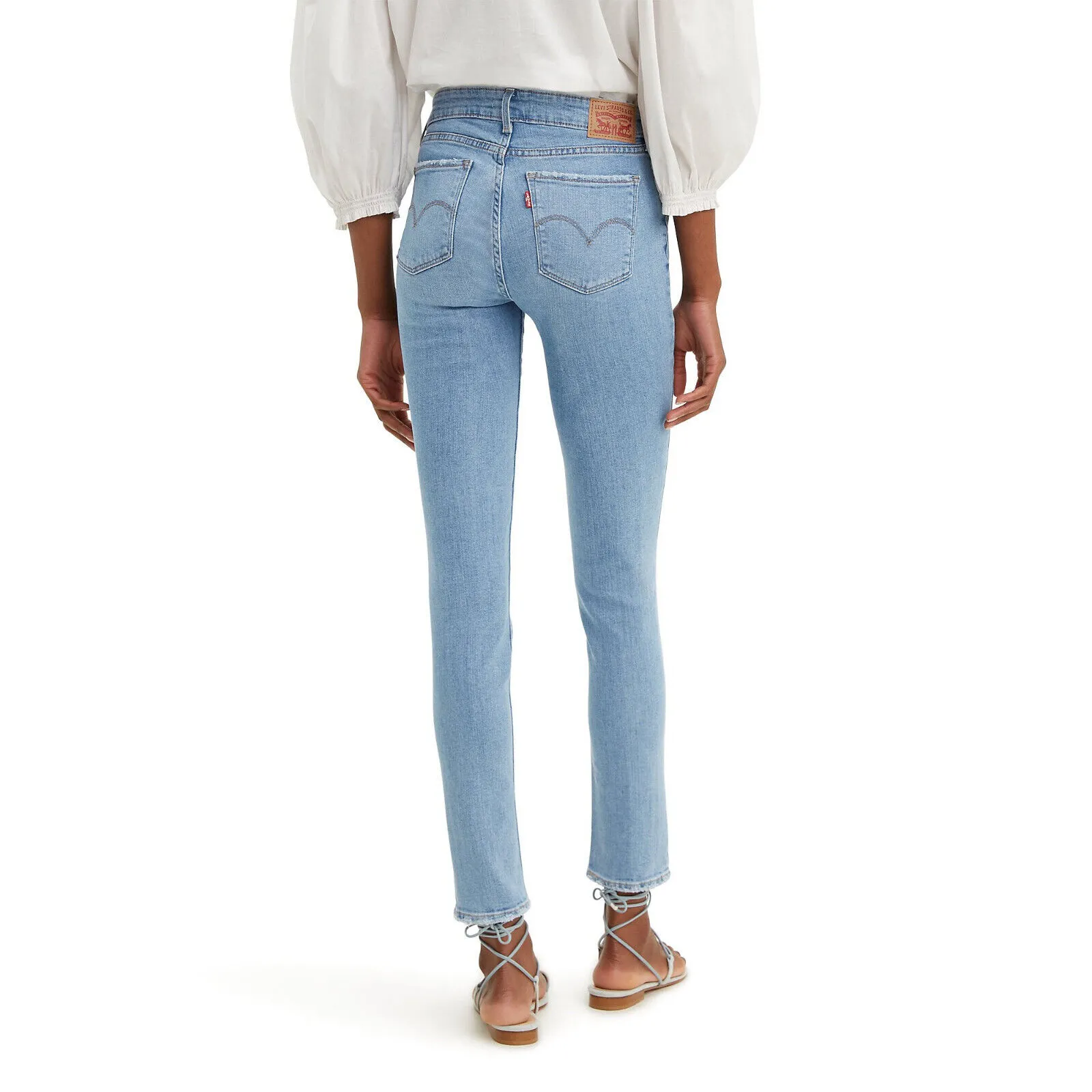Branded Patch Denim Plus Size Light Blue - image 2