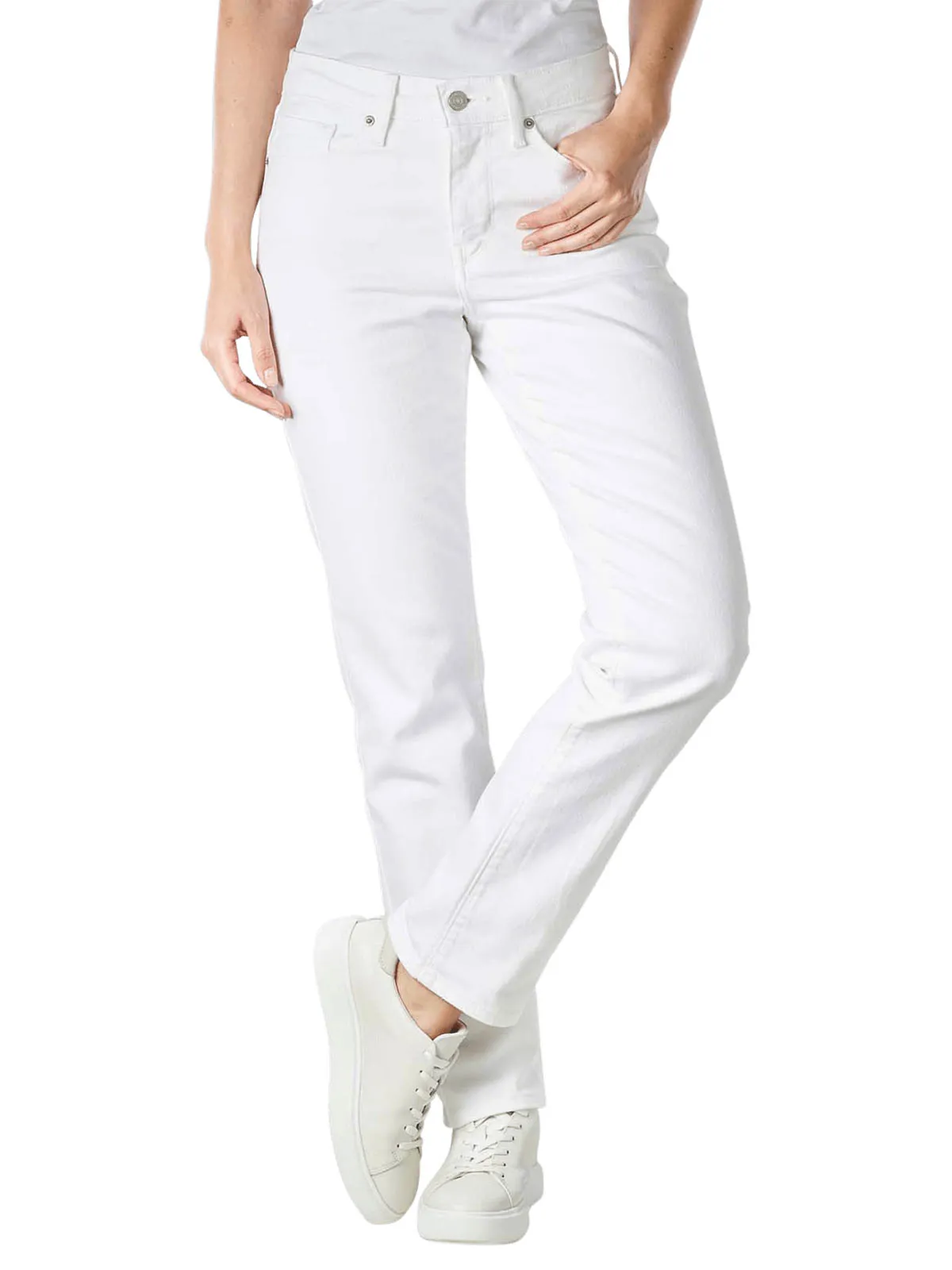 Levis Classic Straight-Leg White Jeans - image 5