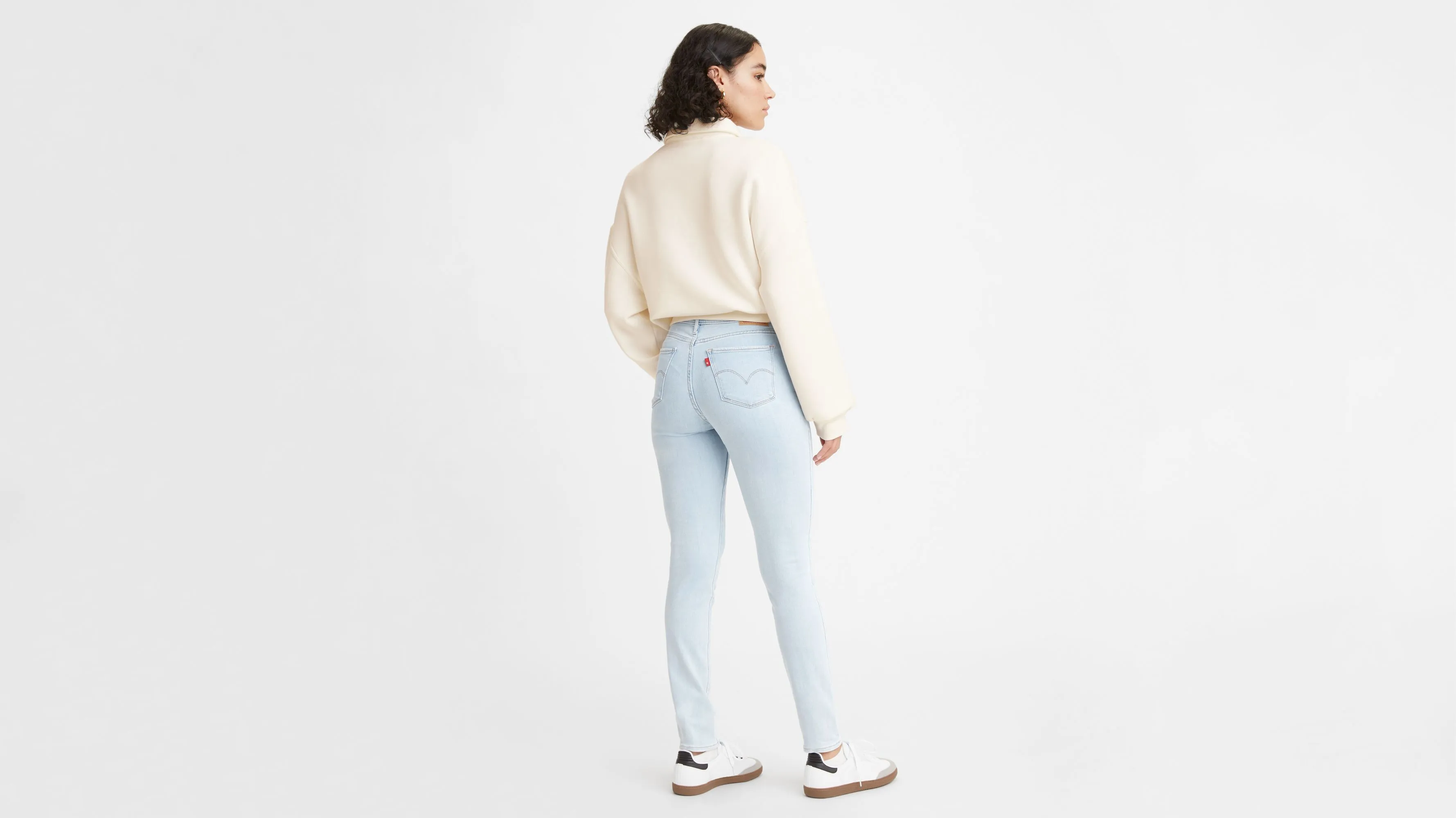 Generic Skinny Jeans Slim Fit Light Blue, Waist:38