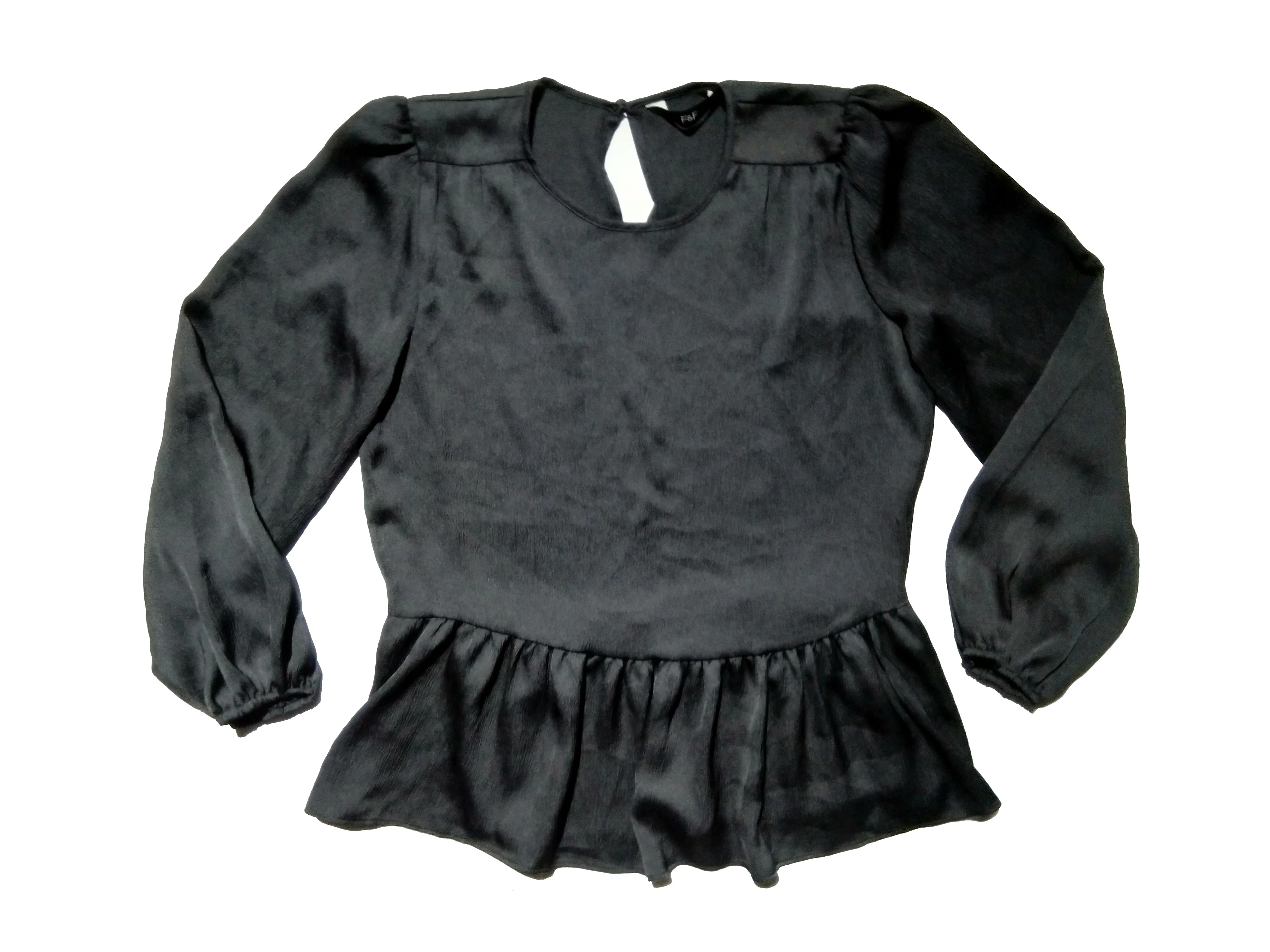 F&F XL Black Ladies Long Sleeve Blouse