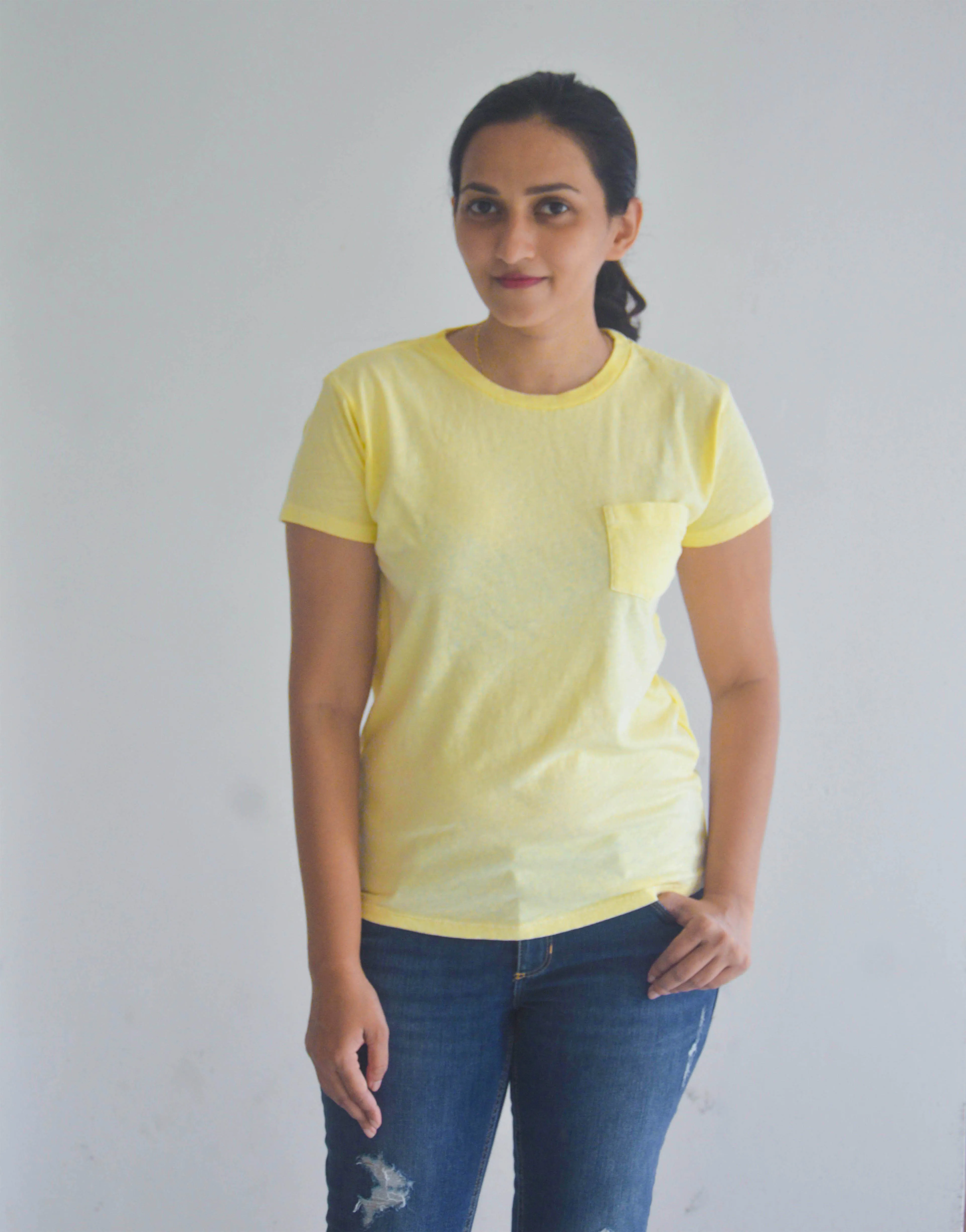 Generic T-Shirt XS Light yellow Womens - image 2