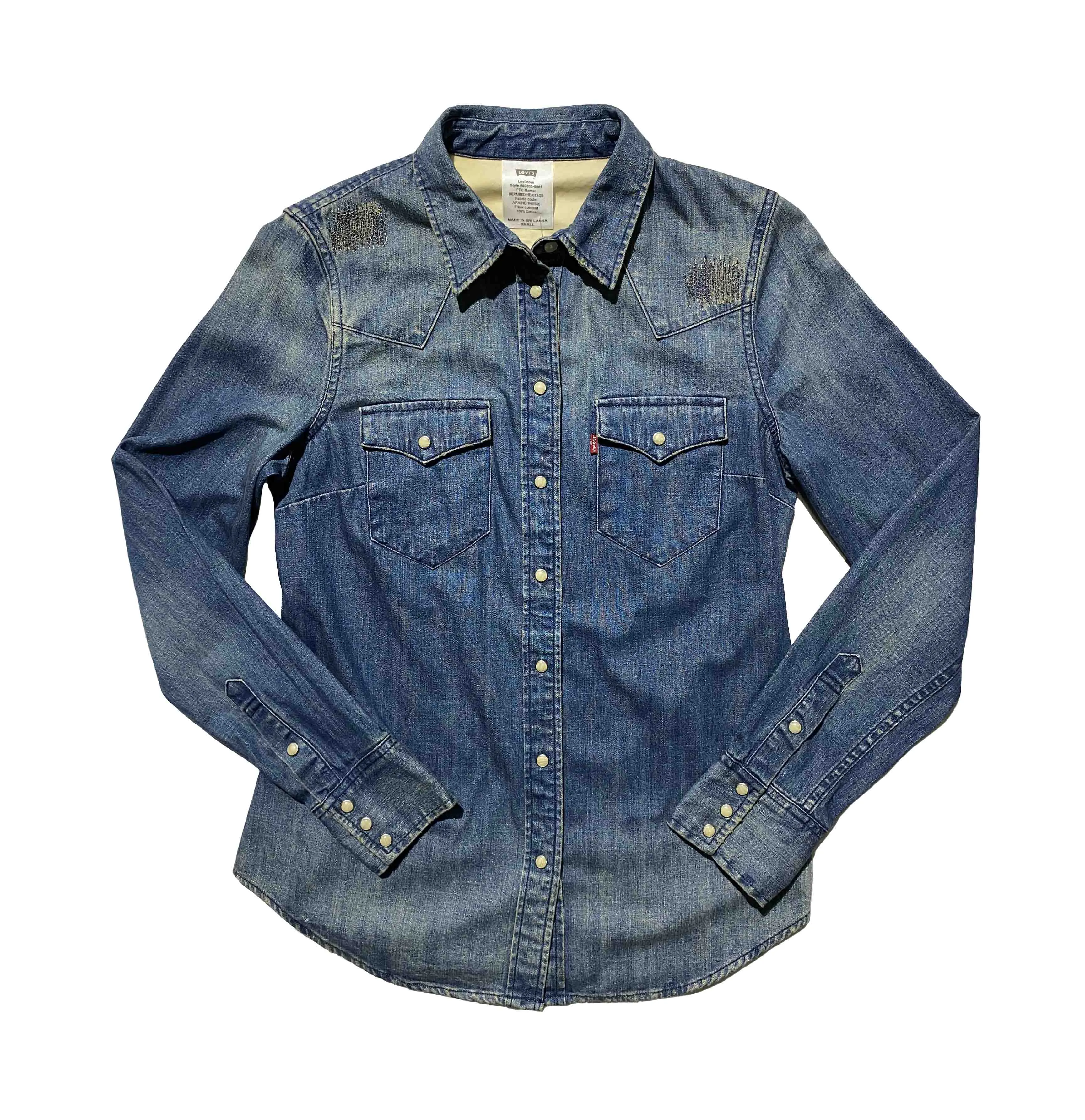 LEVIS Western Denim Shirt Women's Blue
