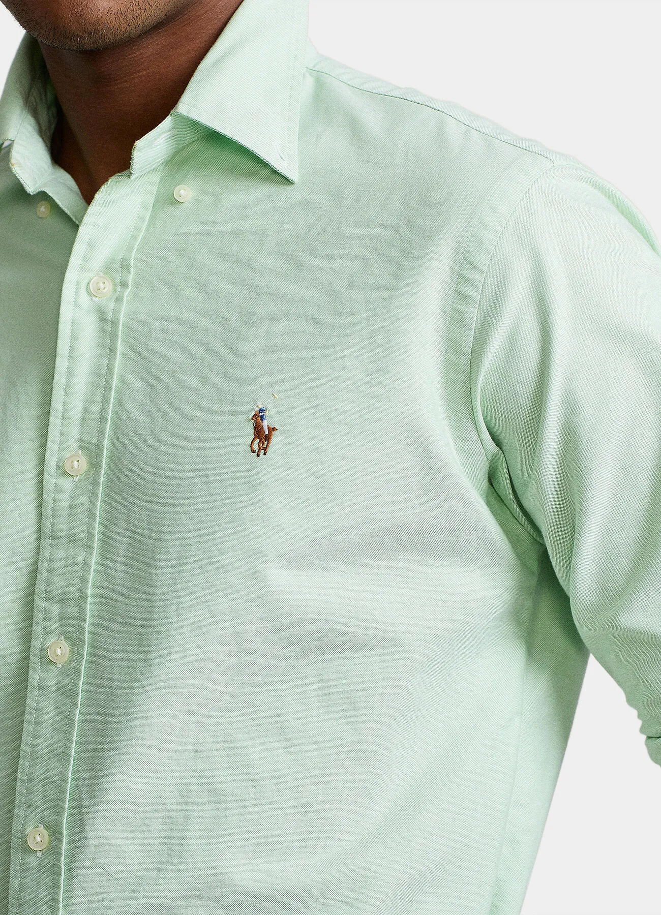 Polo Ralph Lauren Custom Fit Green Long Sleeve Shirt - image 2