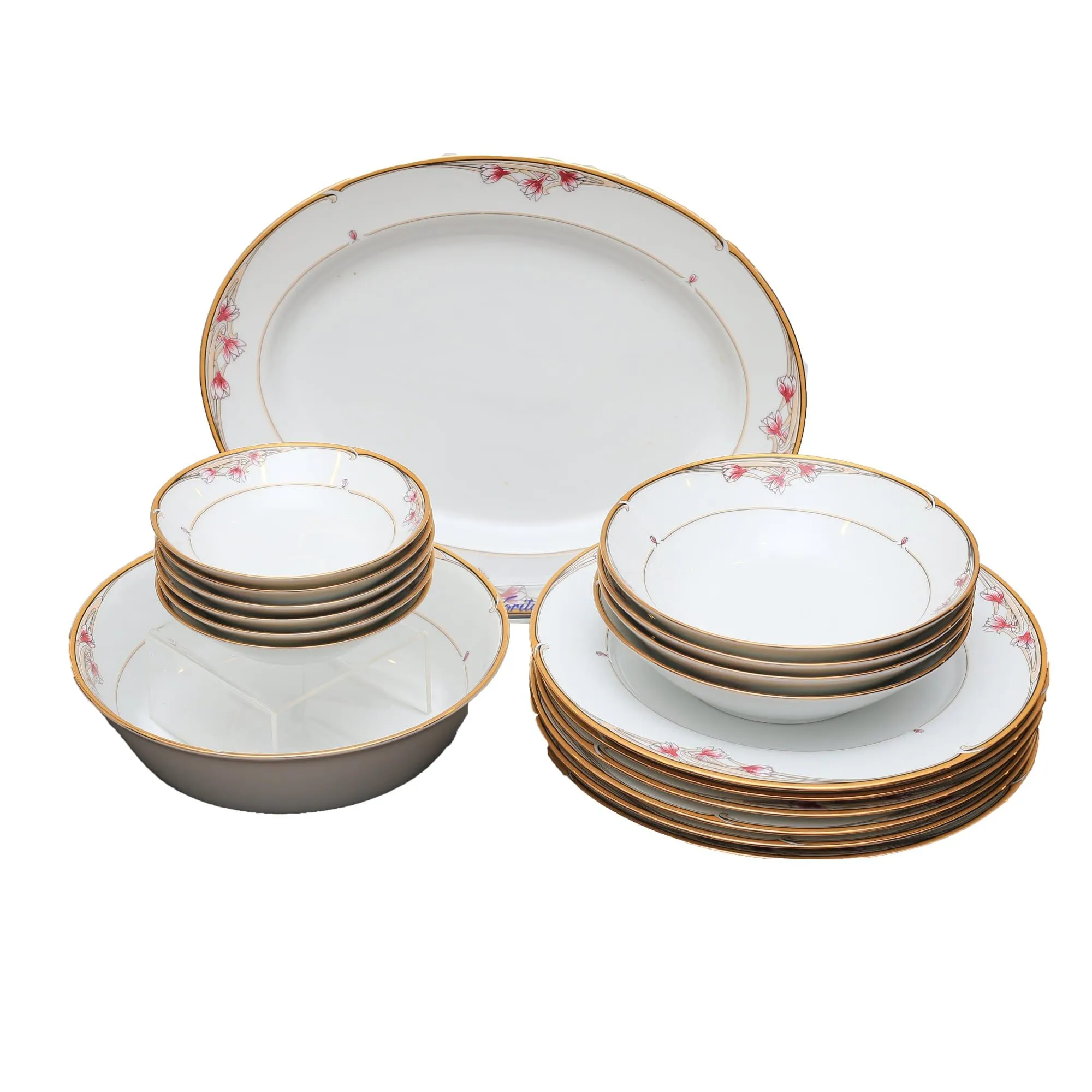 NORITAKE GM1211 Gold Mark 18pc Dinner Set