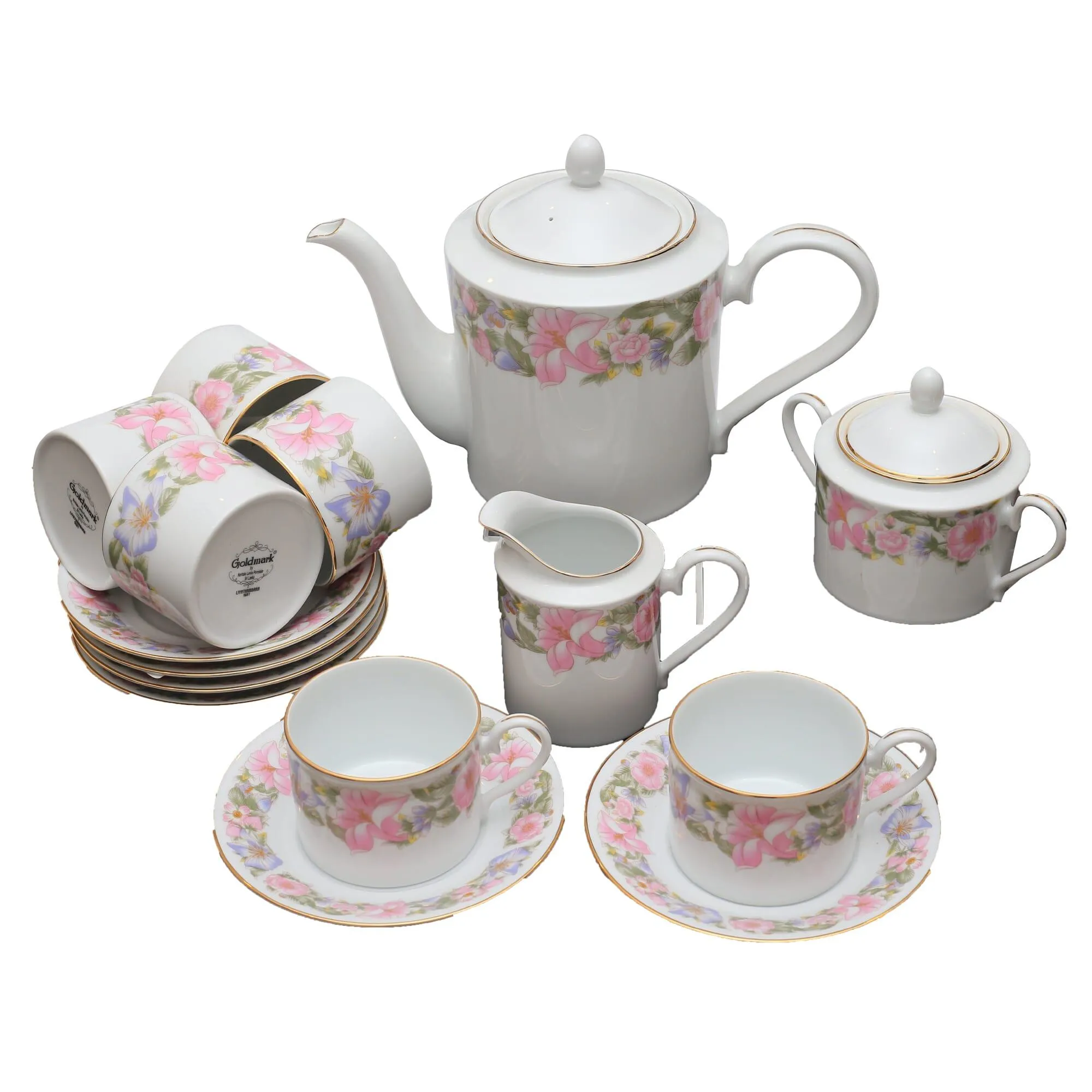 NORITAKE GM9601 Gold Mark 17pc Tea Set