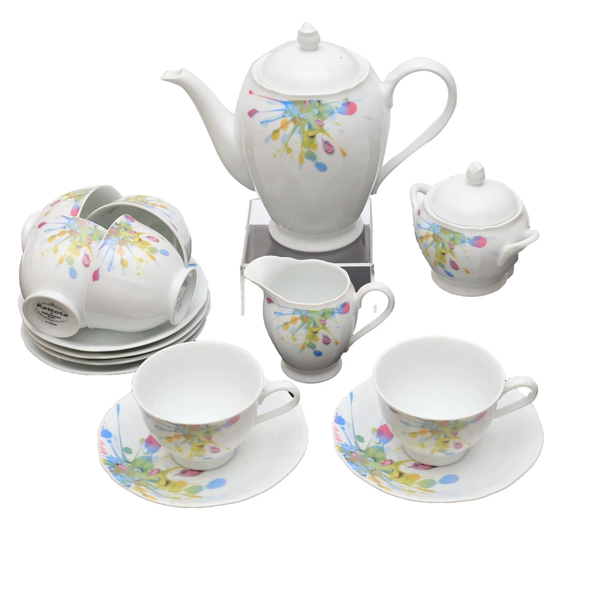 Rattota R16009 17pc Tea Set Multicolor