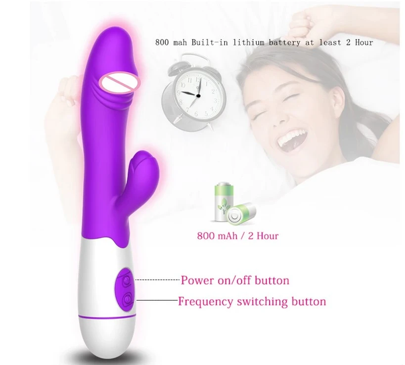 Generic 30-Speed Rechargeable Dual Motor Rabbit Vibrator - image 4