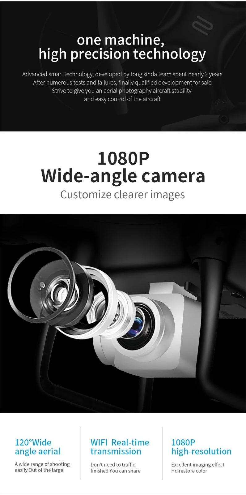 TENXIND 8S Drone With Camera RC Quadrocopter WIFI - image 7