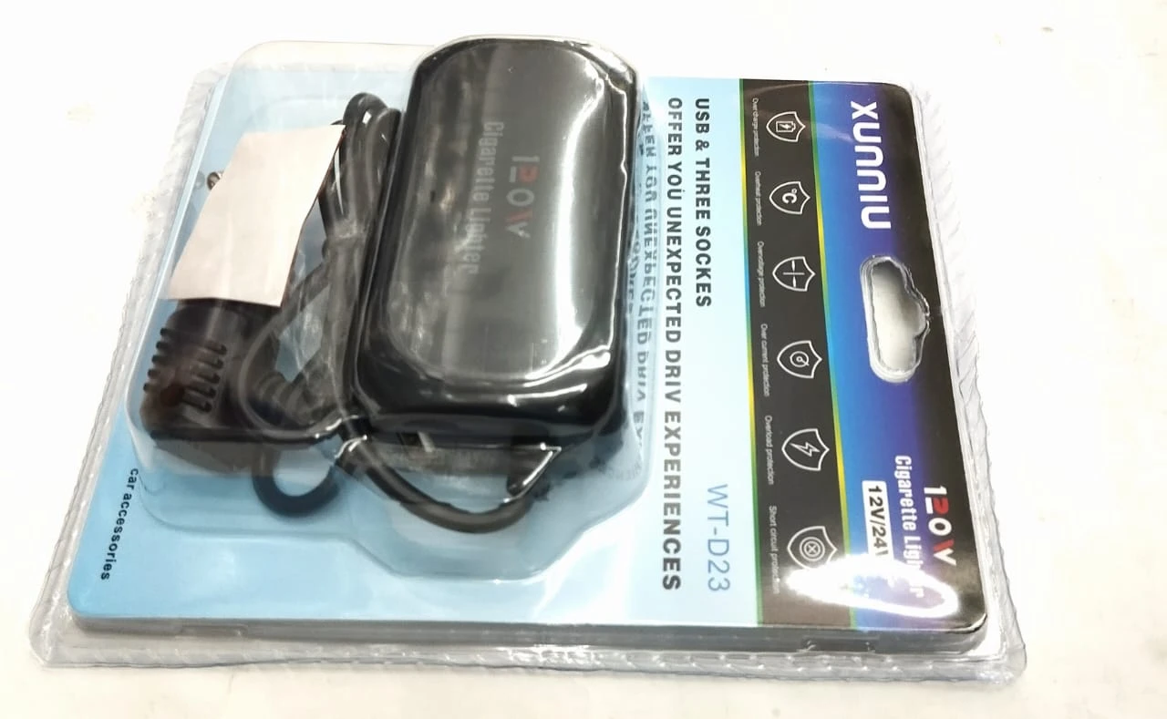 Generic 3 Way Car Lighter Socket Splitter Charger 12/24V - image 6