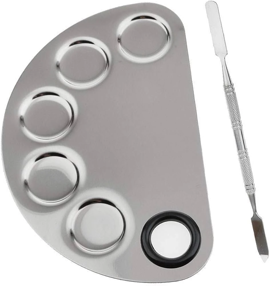 Cosmetic Makeup Mixing Plate with Spatula Set - image 5