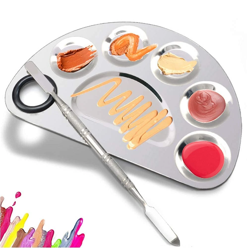 Cosmetic Makeup Mixing Plate with Spatula Set - image 6