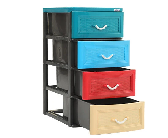 Daxer 4-Drawer Multicolour Plastic Cupboard - image 2