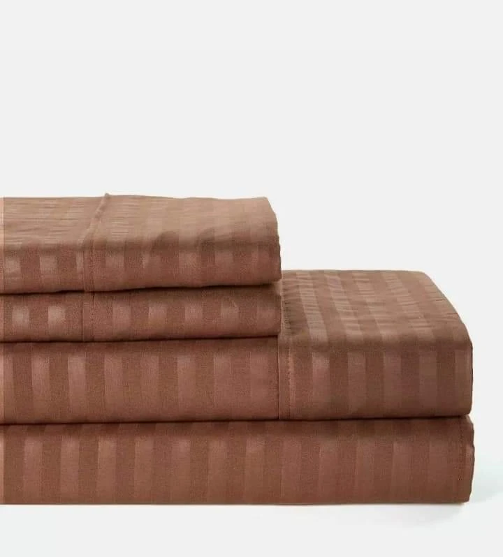Egyptian Cotton Striped Bedsheet King Size - image 15