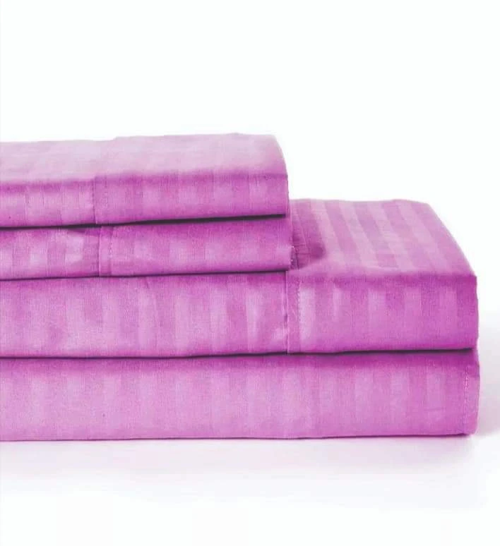 Egyptian Cotton Striped Bedsheet King Size - image 18