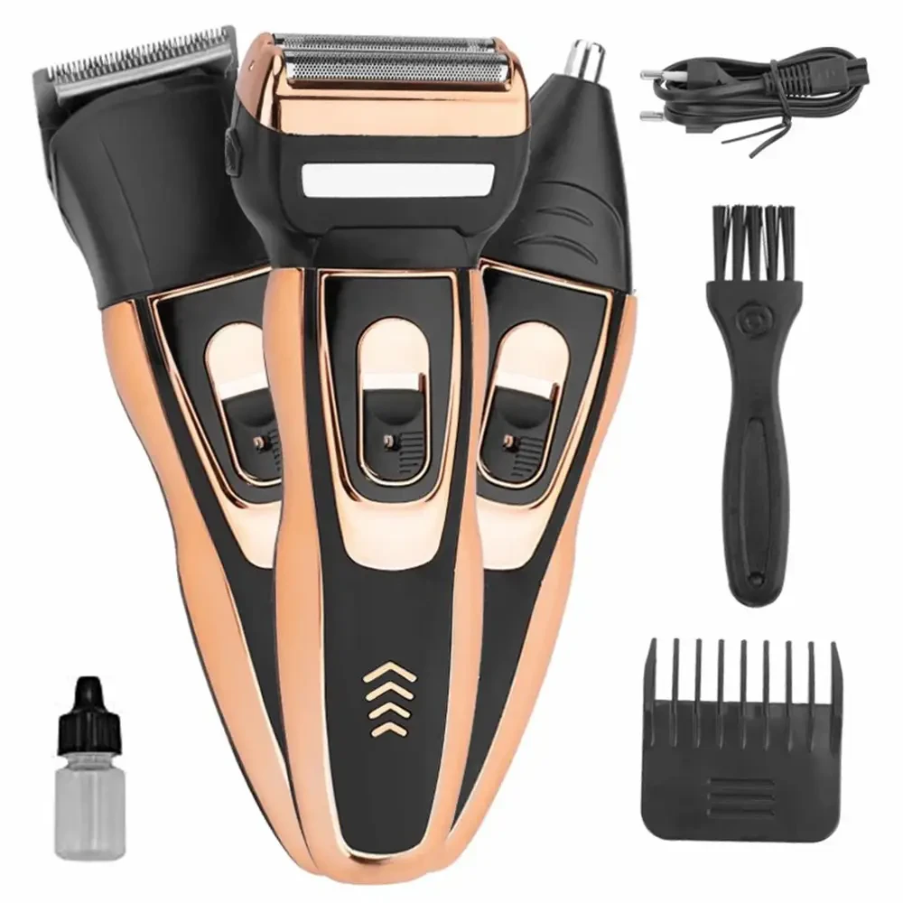 Geemy GM-595 Rechargeable 3 in 1 Shaver Trimmer