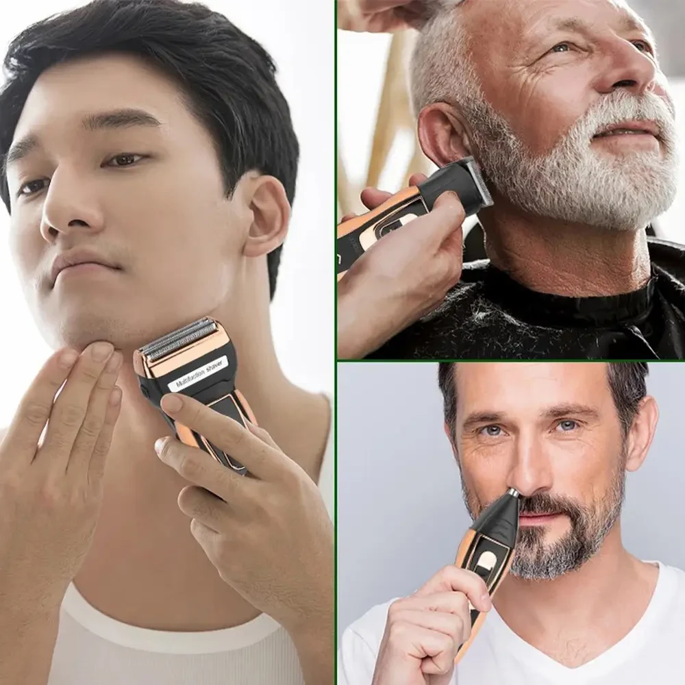 Geemy GM-595 Rechargeable 3 in 1 Shaver Trimmer - image 3