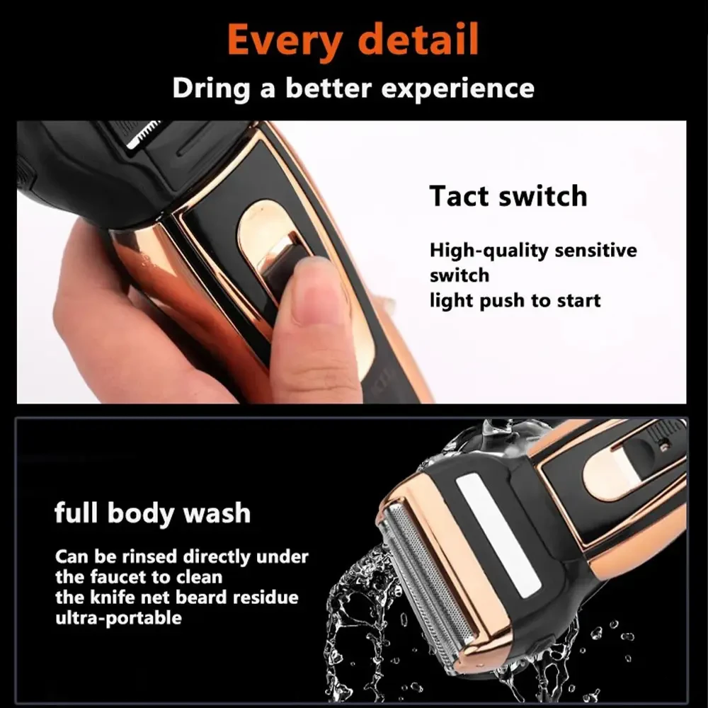 Geemy GM-595 Rechargeable 3 in 1 Shaver Trimmer - image 5