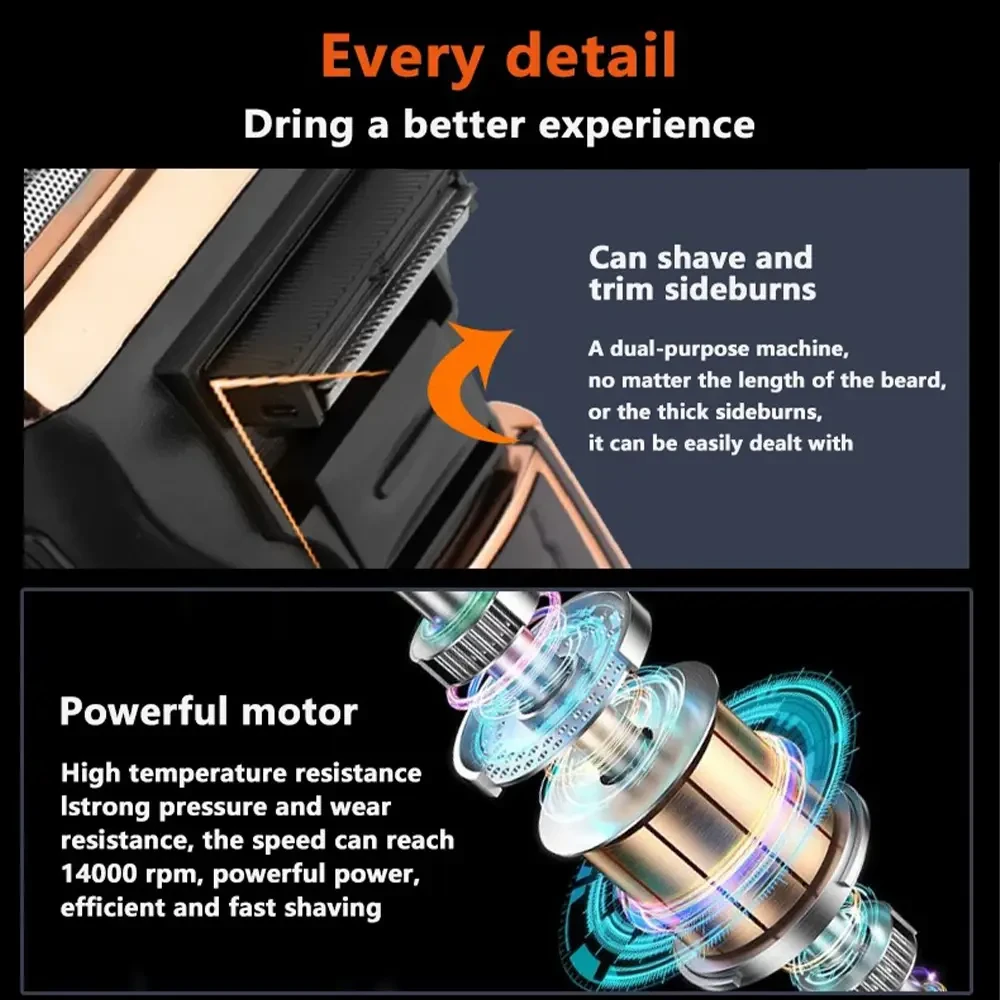 Geemy GM-595 Rechargeable 3 in 1 Shaver Trimmer - image 8