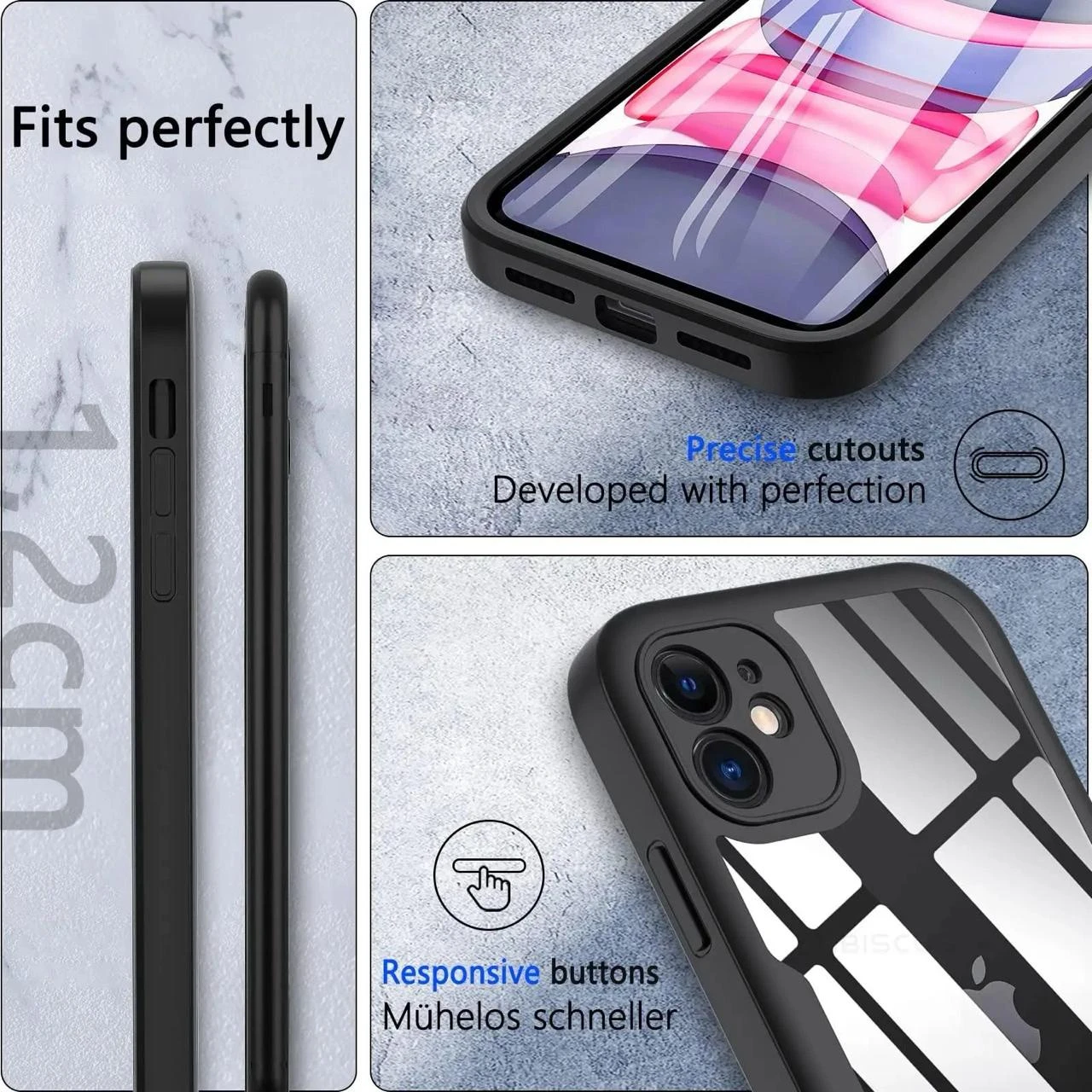 Apple iPhone 360 Full Protection Clear TPU Case - image 5