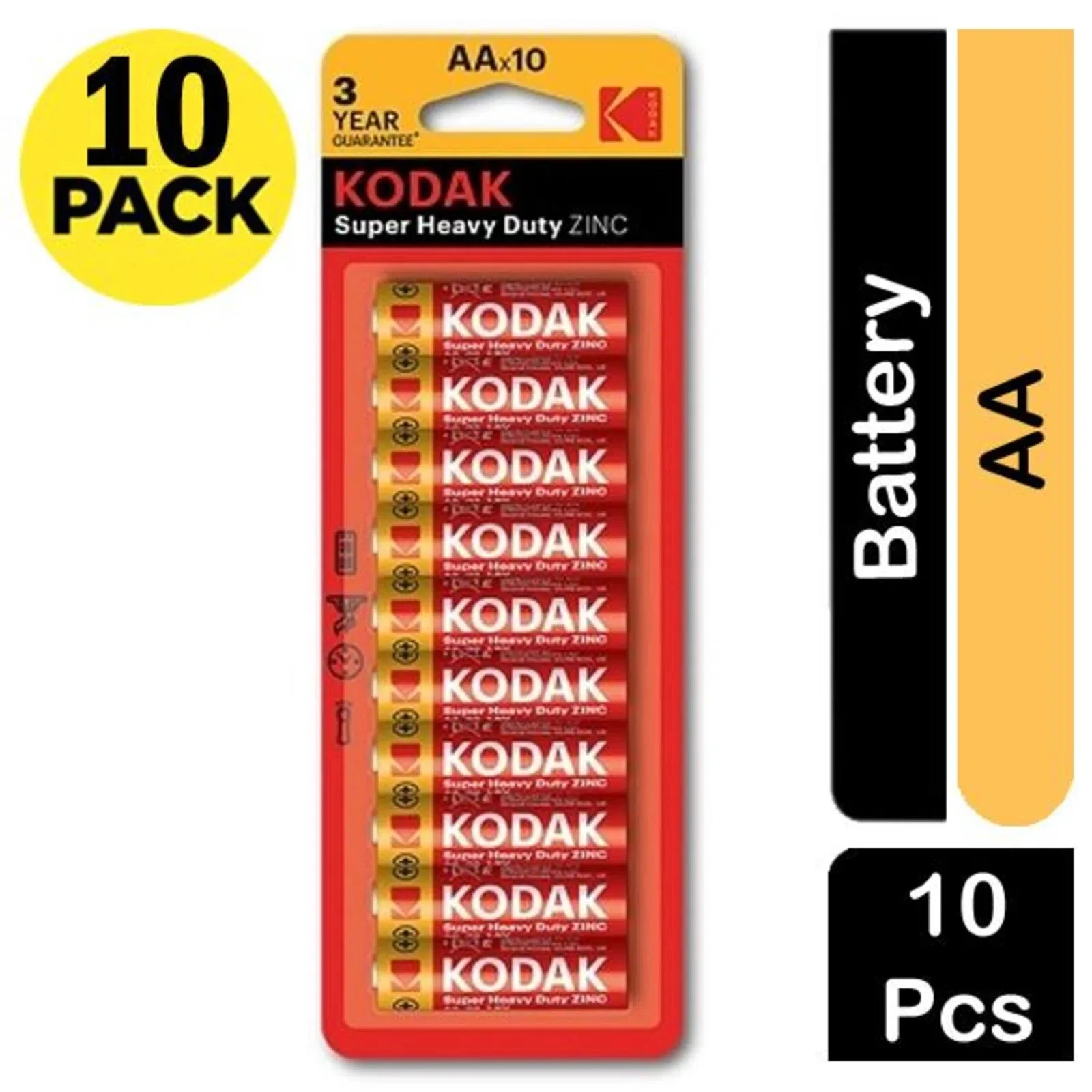KODAK Super Heavy Duty ZINC Batteries AA