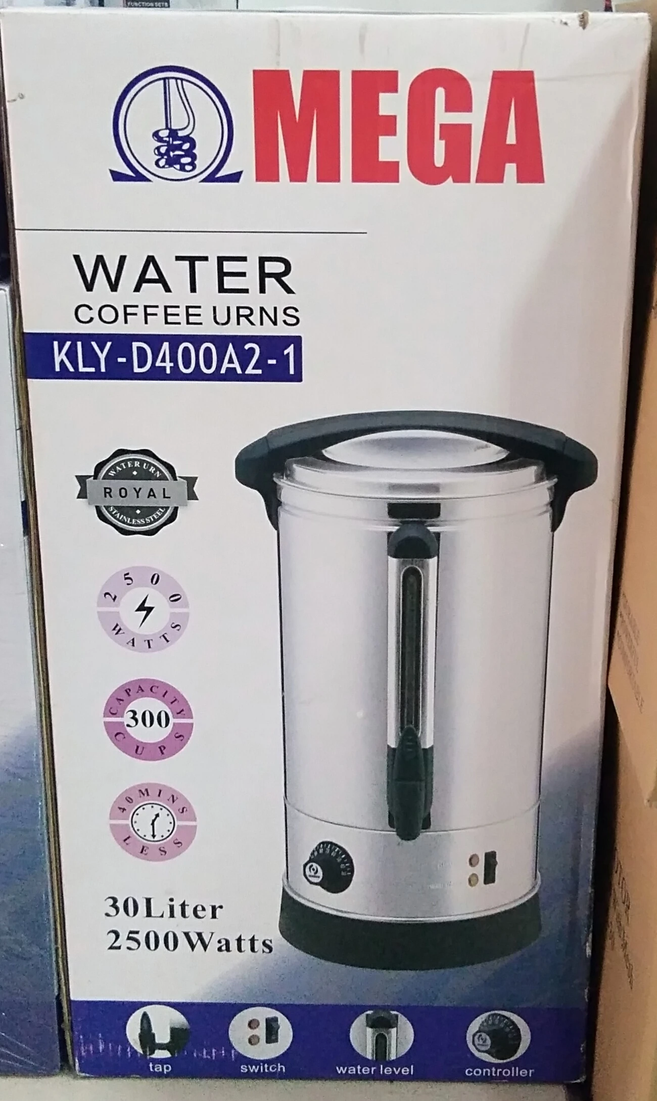 30L Mega Water Heater Tea Coffee Urns KLY-D400A2-1