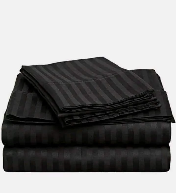 Generic Super King Bedsheet Egyptian Cotton Striped - image 3