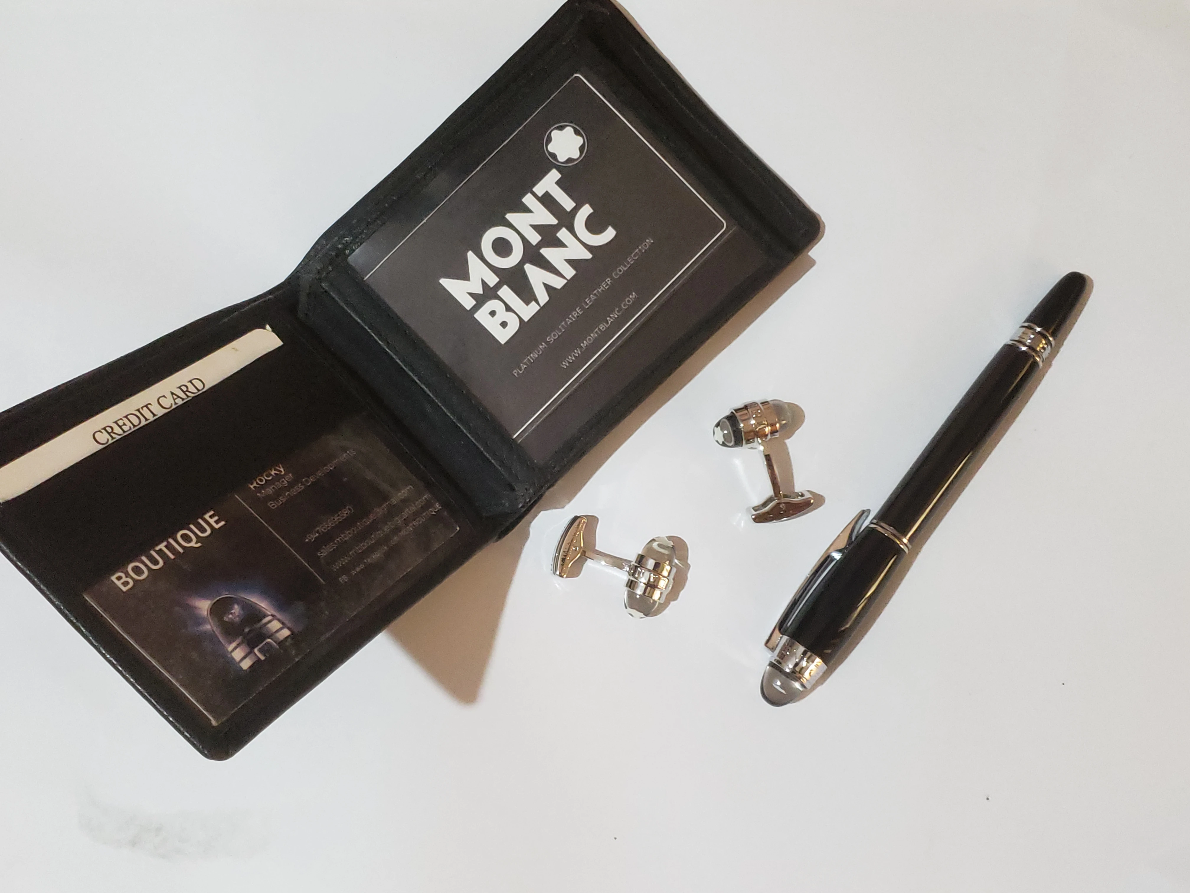 Mont Blanc Wallet and Cufflink with Pen - image 7