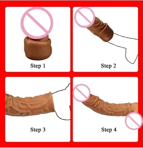 Generic Reusable Condom Penis Extender Sleeve - image 2