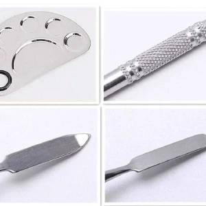 Cosmetic Makeup Mixing Plate with Spatula Set