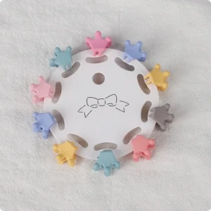 Generic Luxury Matte Plastic Girls Mini Hair Clips Crown