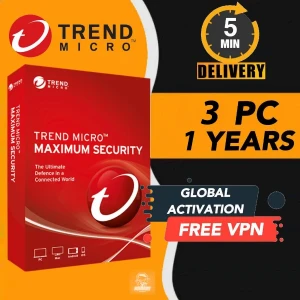 Trend Micro Maximum Security 3PC-1YR Latest License