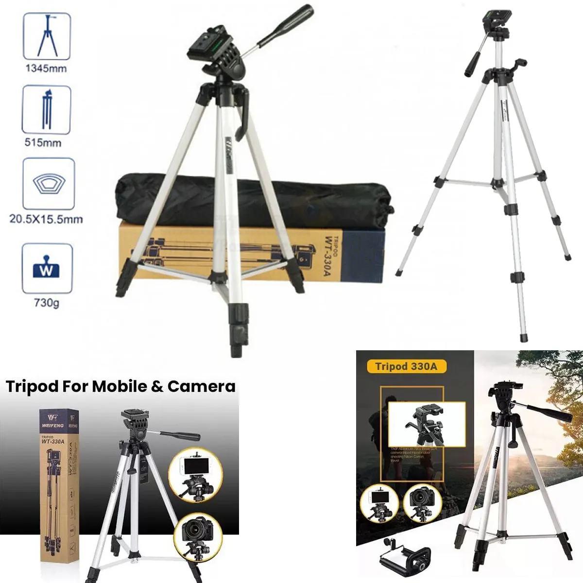 Generic 330A 5FT Professional Portable Tripod