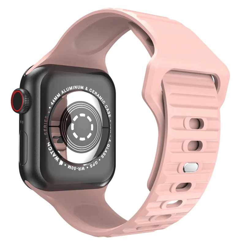 Apple Watch Band Pink Silicone Strap 43MM