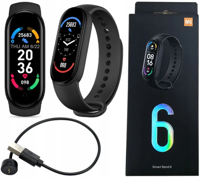 Mi Band 6 M6 M5 M4 Smart Watch Fitness Tracker Black