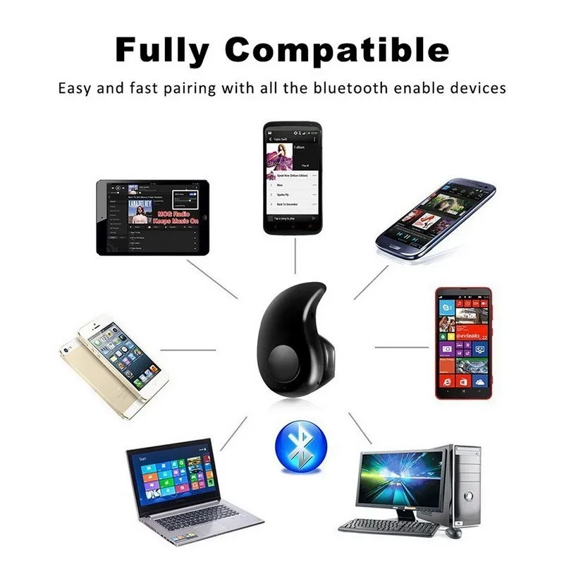 Generic Black Bluetooth Wireless Headset Earpod - image 4