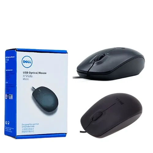 Dell MS111 3-Button Wired USB Optical Mouse