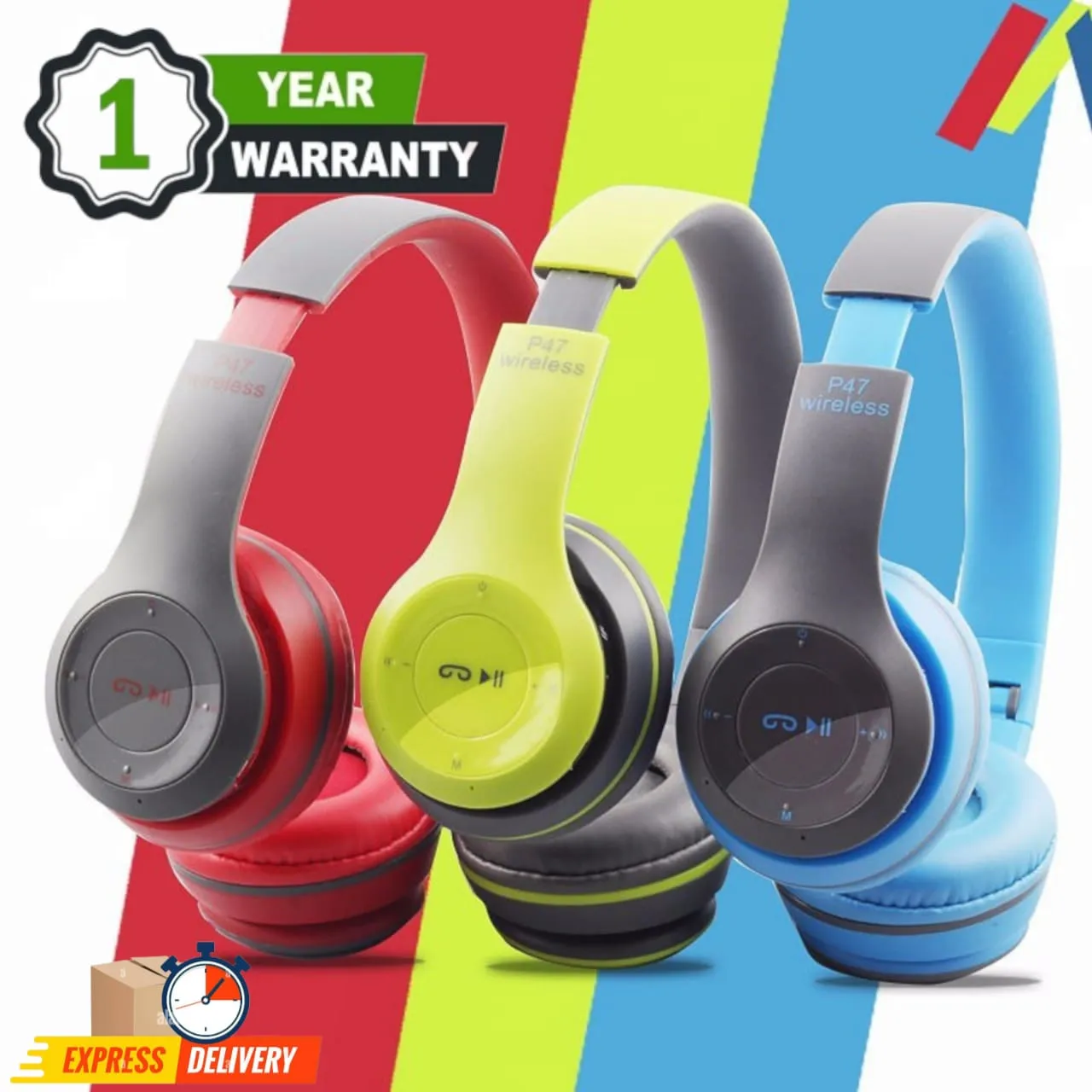 Generic P47 Foldable Bluetooth Noise Canceling Headphones