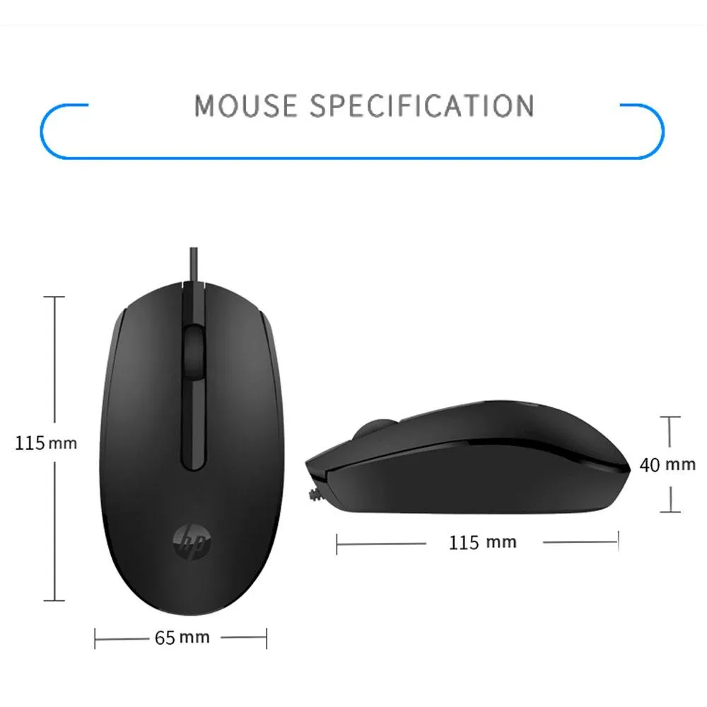 HP M10 Mouse Wired Optical for Laptop PC - image 2