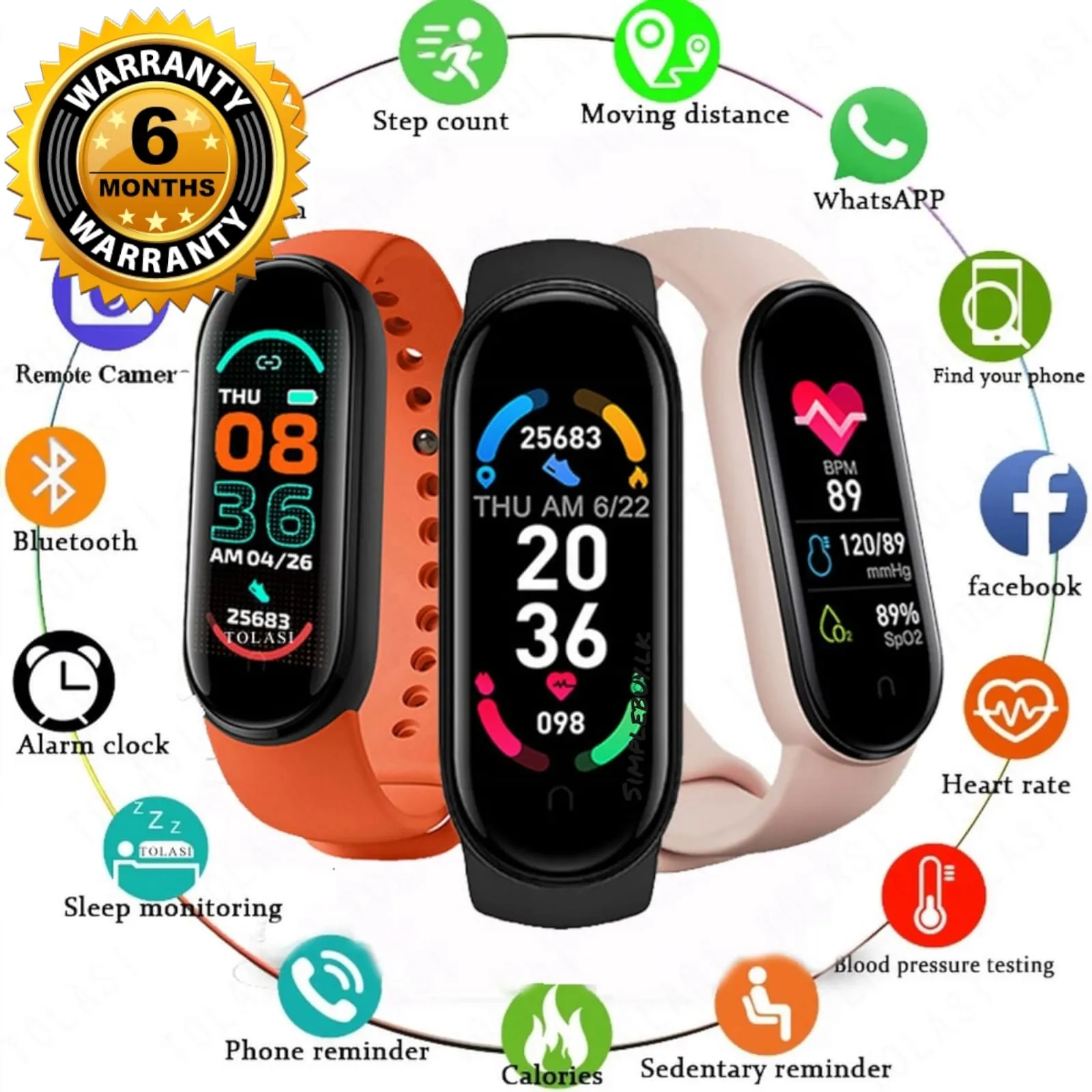 Xiaomi M6 Smart Band Fitness Tracker Bracelet